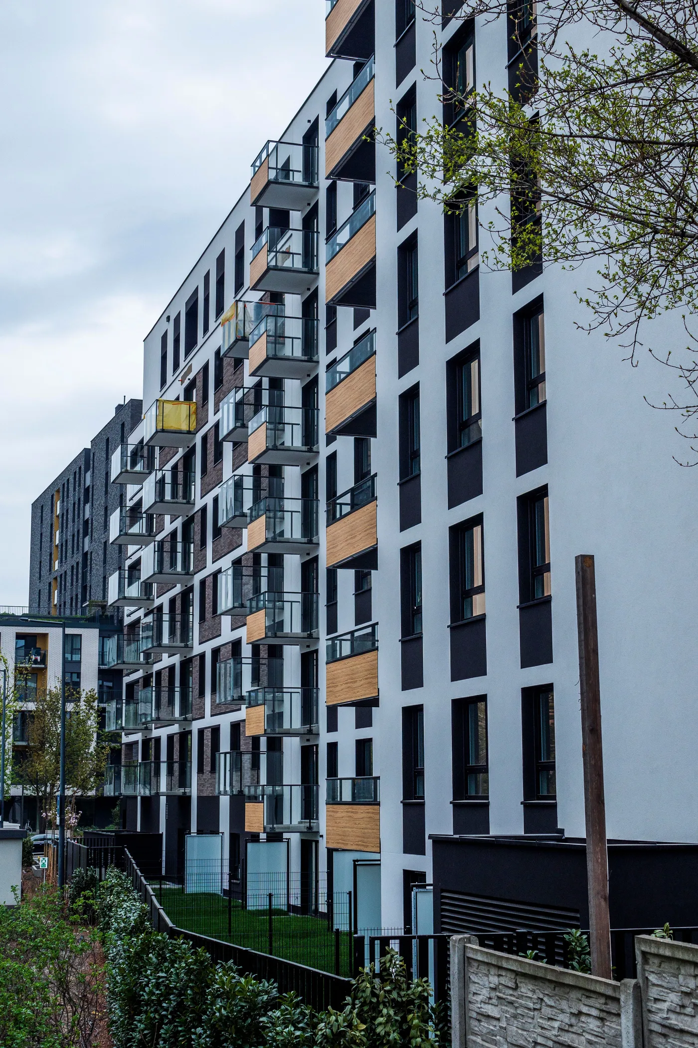 Modern apartment community served by electrical contractors