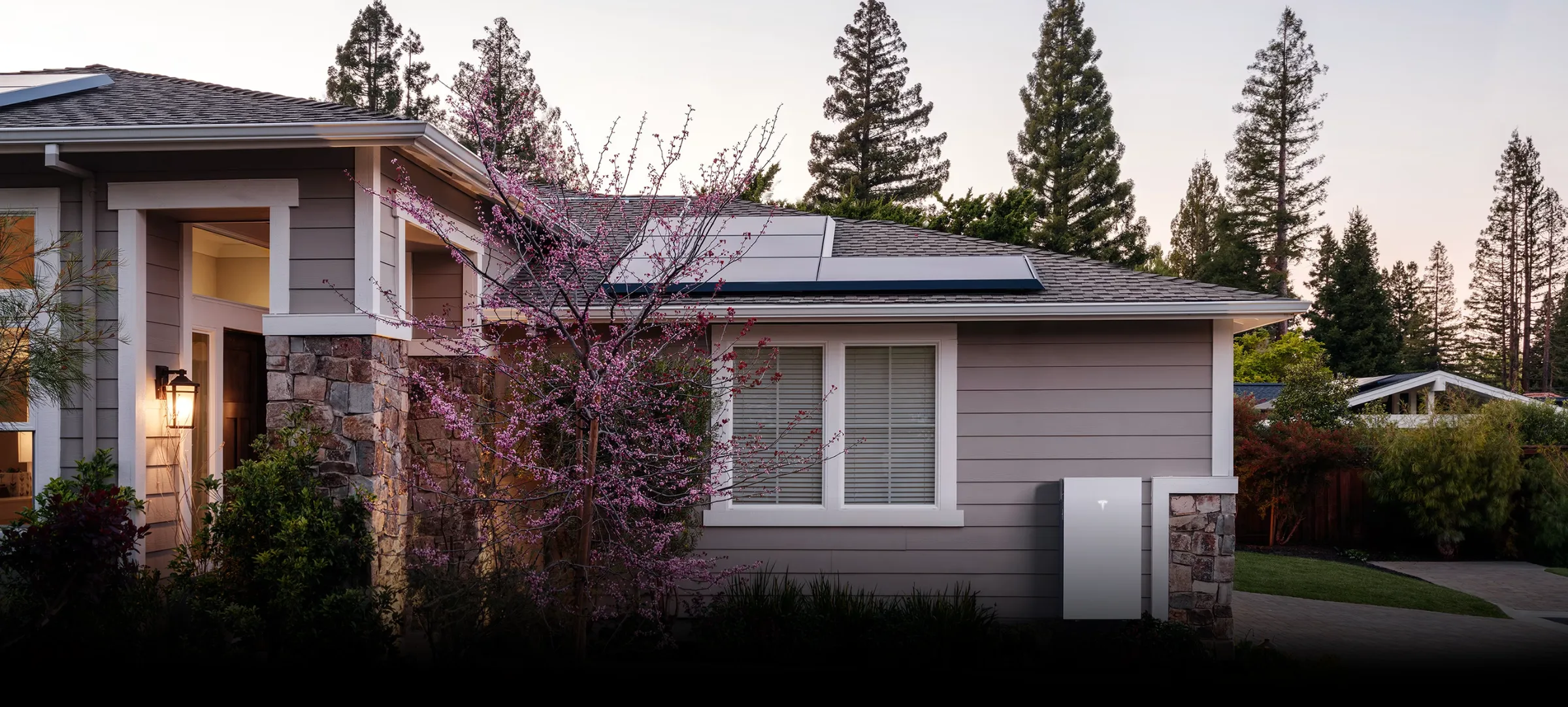 Home with solar, battery backup, and modern electrical equipment